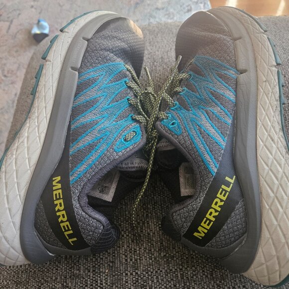 Merrell Vibram Grey Blue Running Gym Outdoor workout Hiking sneakers shoes 8.5 - Picture 4 of 12